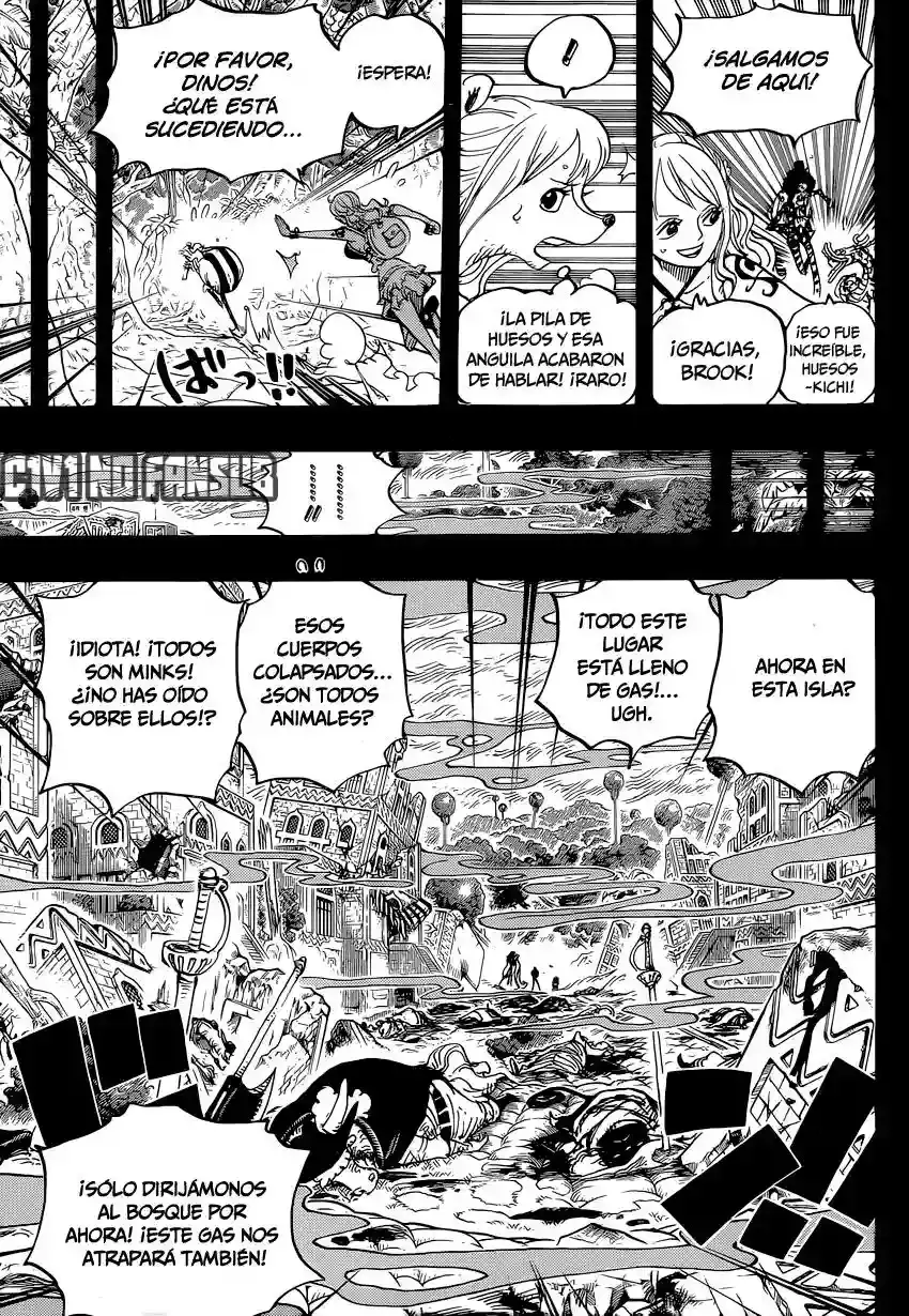 One Piece Capitulo 810: Llegan los piratas del sombrero rizado página 16