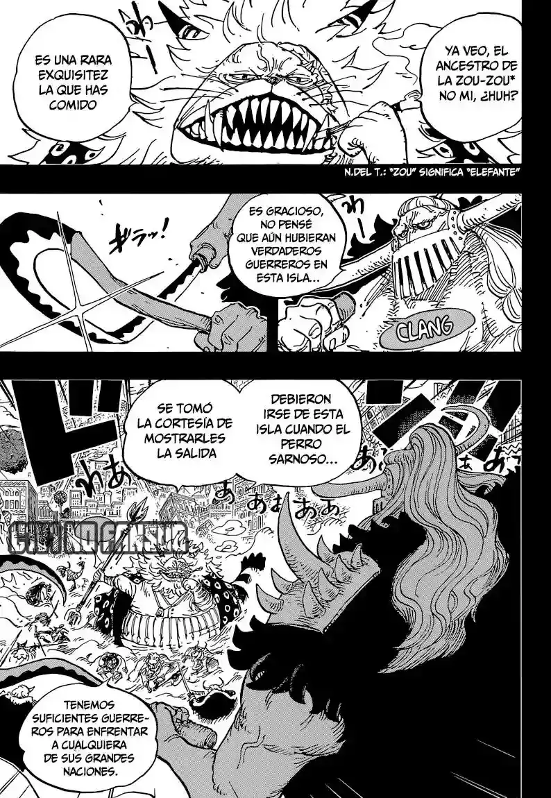 One Piece Capitulo 810: Llegan los piratas del sombrero rizado página 4
