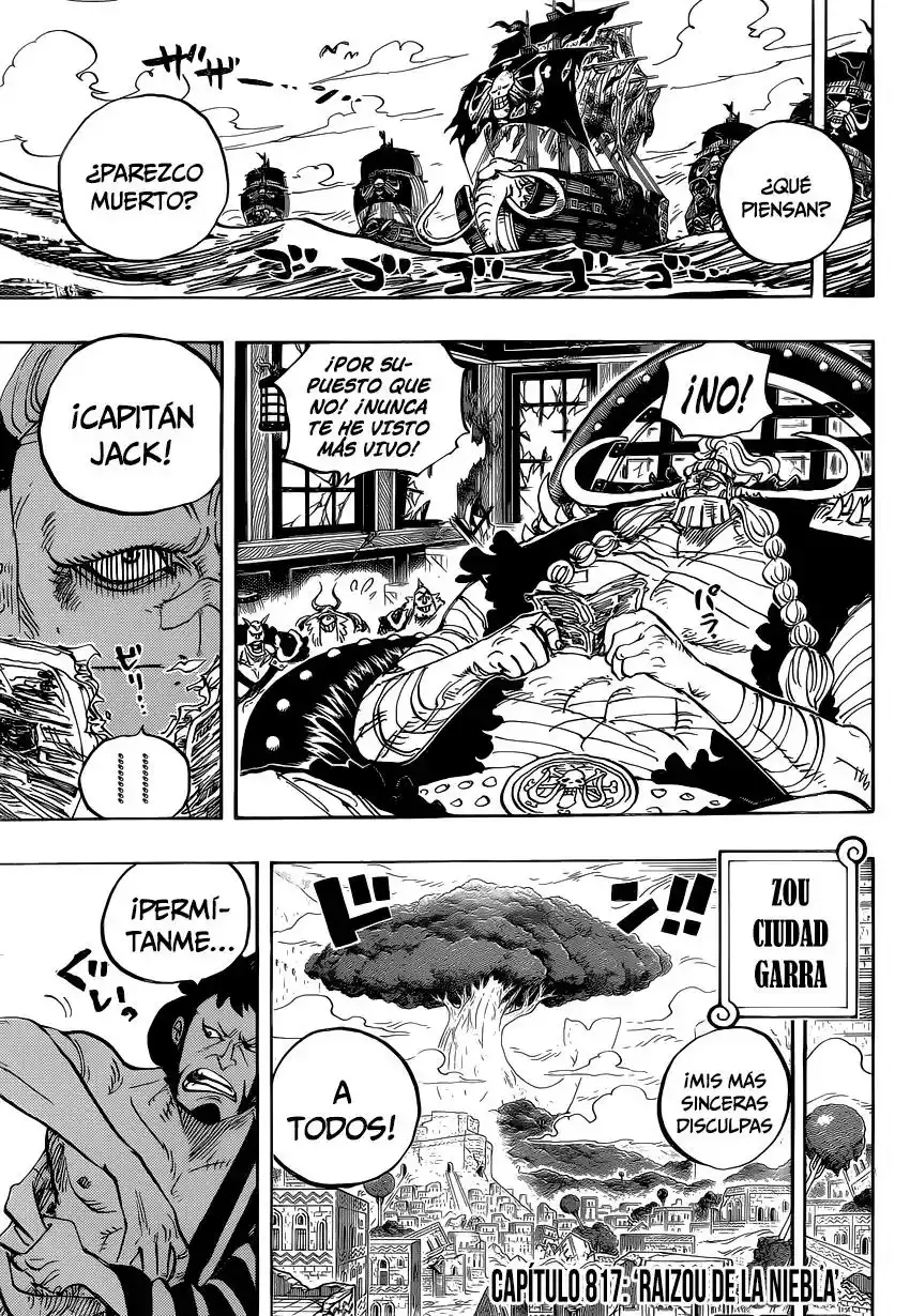 One Piece Capitulo 817: Raizou de la niebla página 4