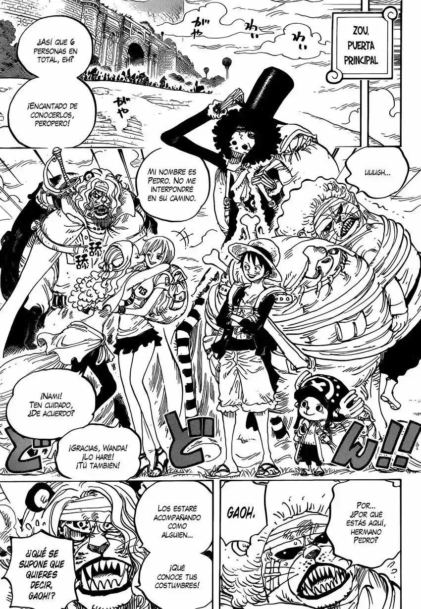 One Piece Capitulo 822: Bajando del elefante página 14