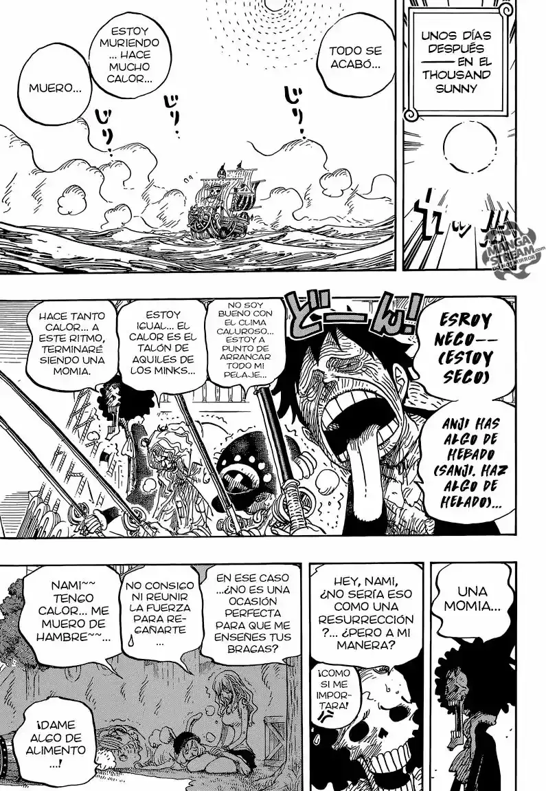 One Piece Capitulo 825: La historieta del WE Times página 8