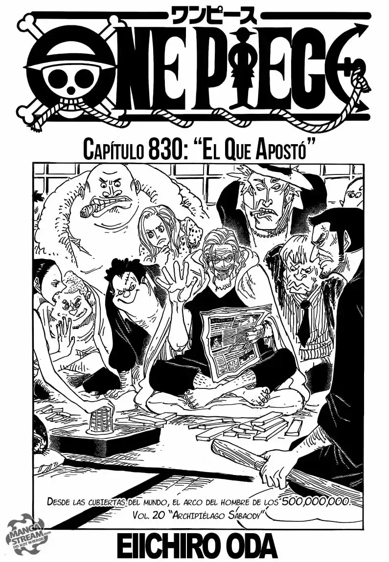 One Piece Capitulo 830: Al que le caen las apuestas página 2