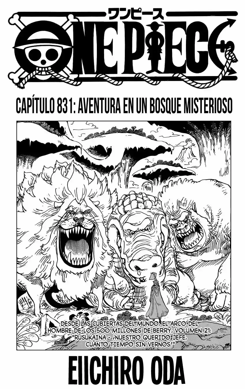 One Piece Capitulo 831: Aventura en un Misterioso Bosque página 2