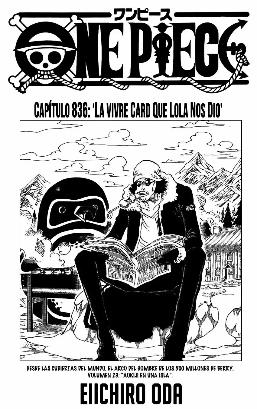One Piece Capitulo 836: La Vivre Card de Lola página 2