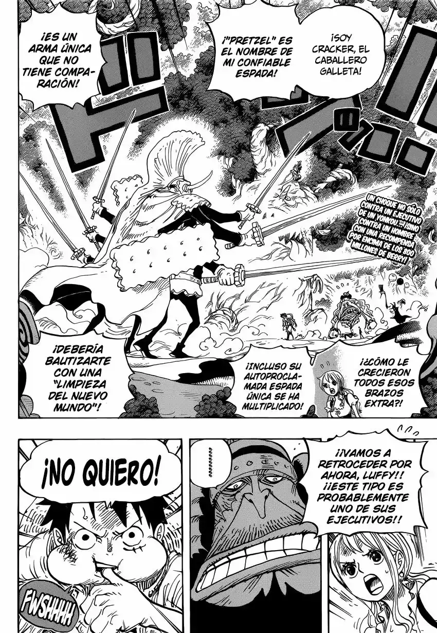 One Piece Capitulo 837: Luffy vs Comandante Cracker página 3