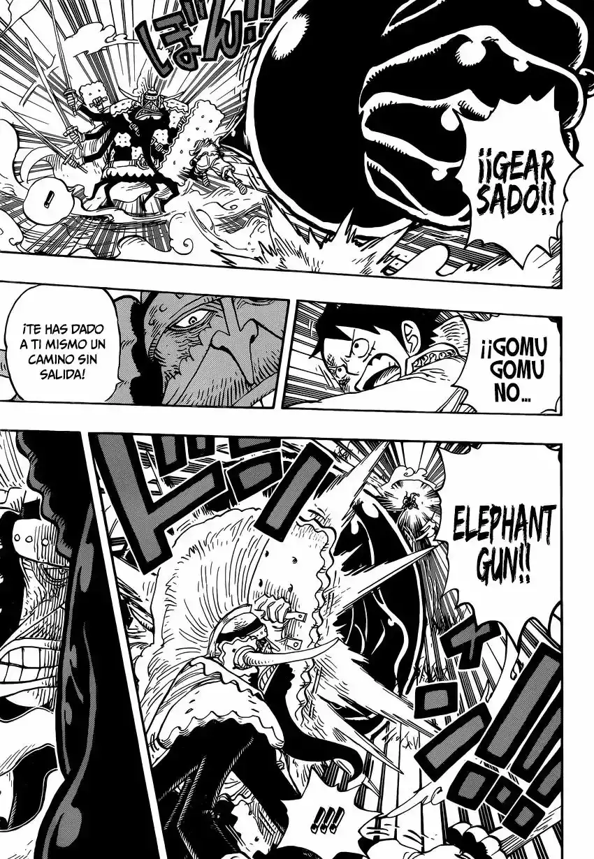 One Piece Capitulo 837: Luffy vs Comandante Cracker página 4