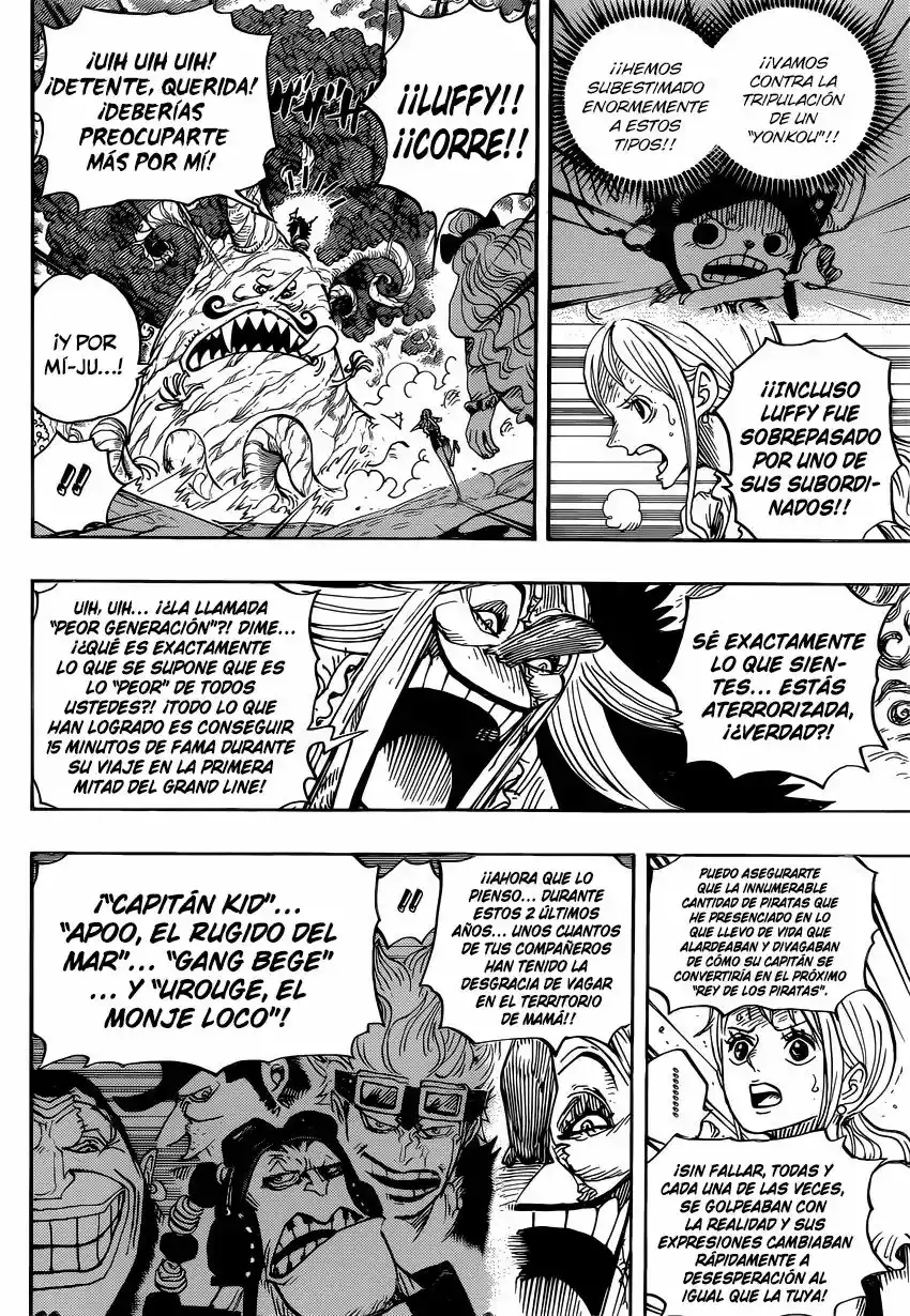 One Piece Capitulo 837: Luffy vs Comandante Cracker página 8