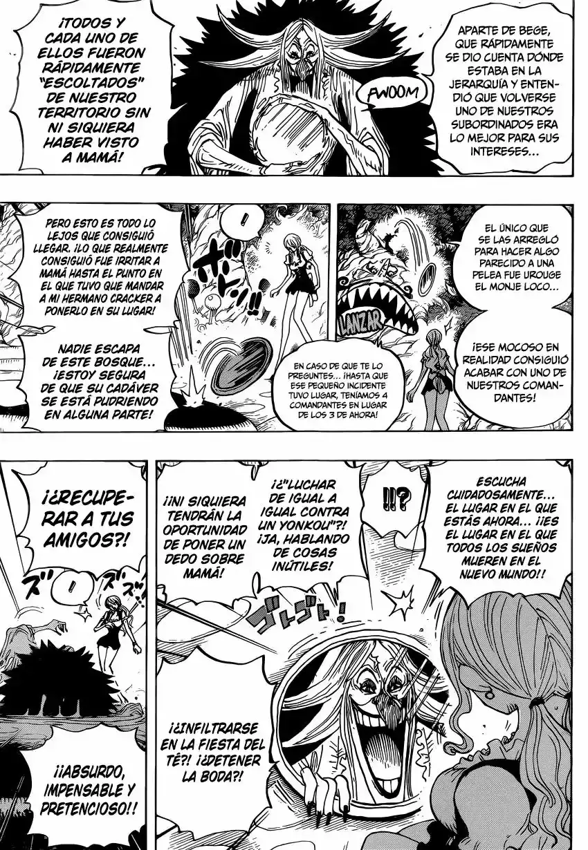 One Piece Capitulo 837: Luffy vs Comandante Cracker página 9