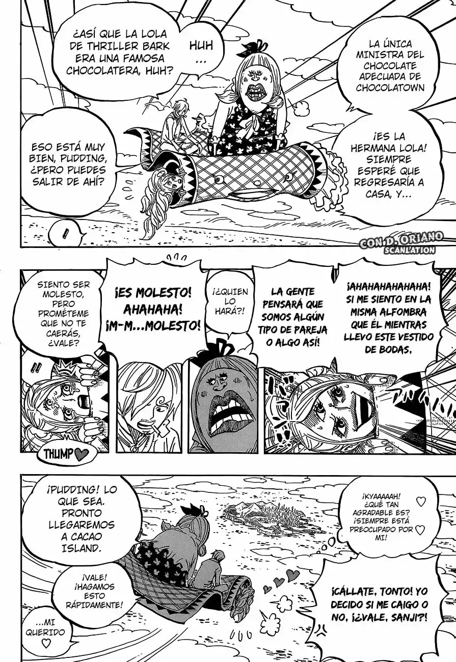One Piece Capitulo 879: UNO DE LOS TRES COMANDANTES DE DULCES DE BIG MOM: KATAKURI página 12