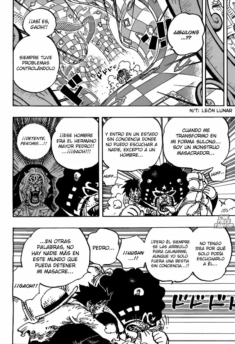 One Piece Capitulo 897: El plan de escape de cacao island de Pekoms página 4