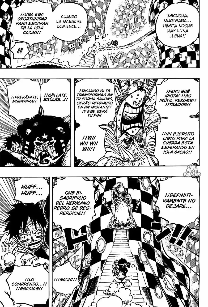 One Piece Capitulo 897: El plan de escape de cacao island de Pekoms página 5