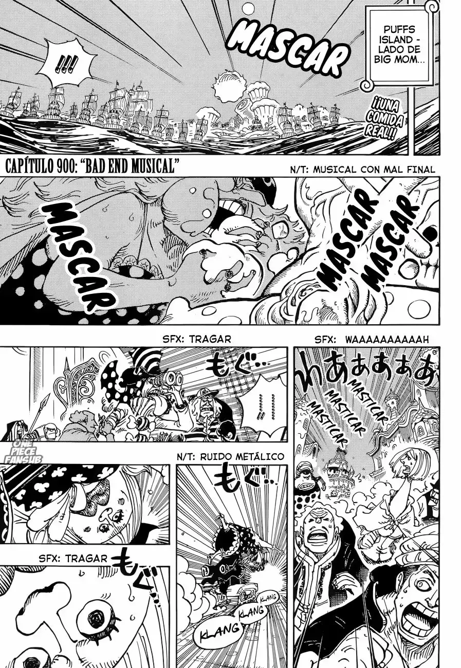 One Piece Capitulo 900: Un musical con un final desastrozo página 3