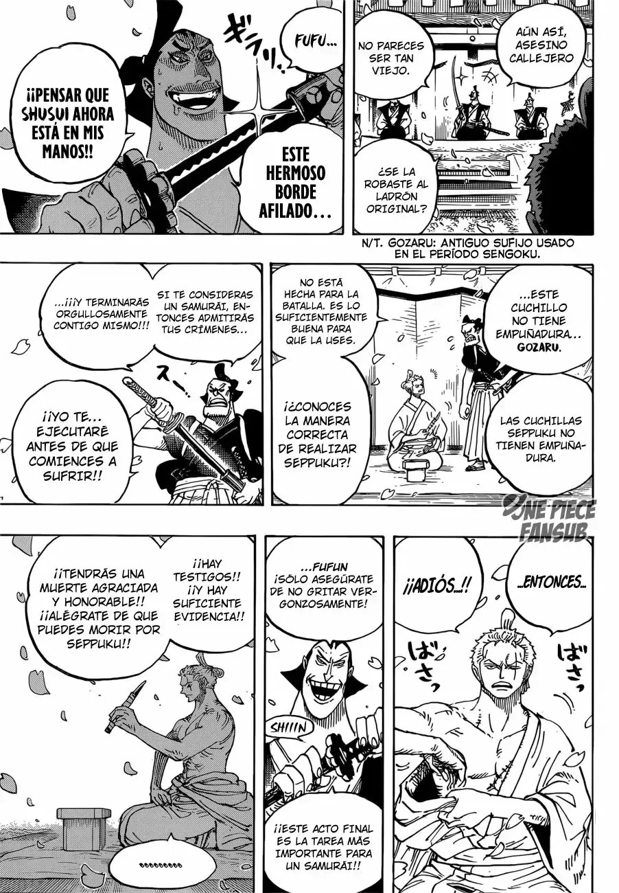 One Piece Capitulo 909: Seppuku página 15