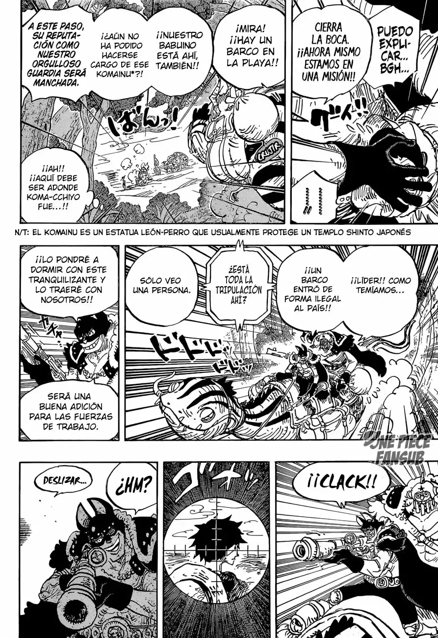 One Piece Capitulo 911: Una Gran Aventura en la Tierra de los Samurai página 6