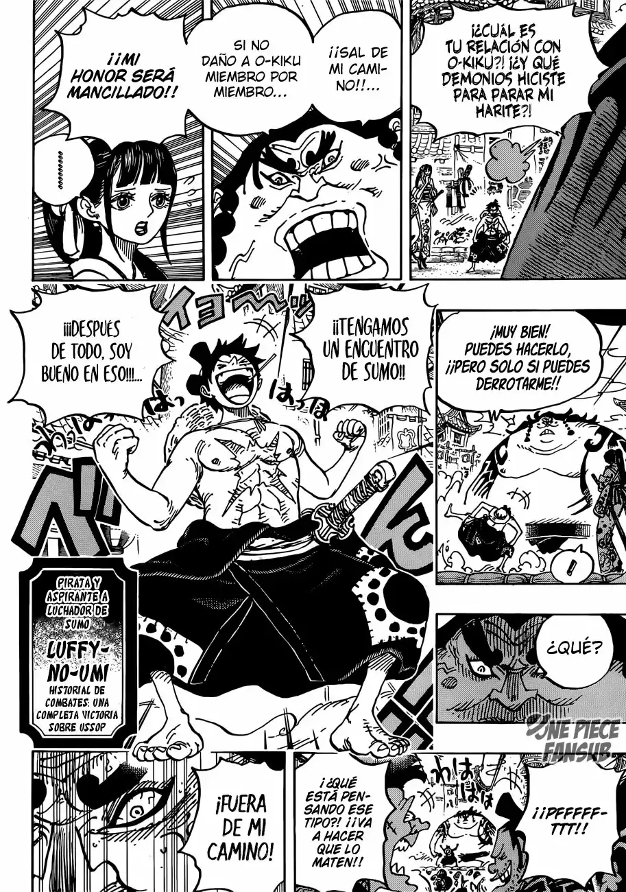 One Piece Capitulo 916: Una gran contienda de sumos en el pais de Wano página 8
