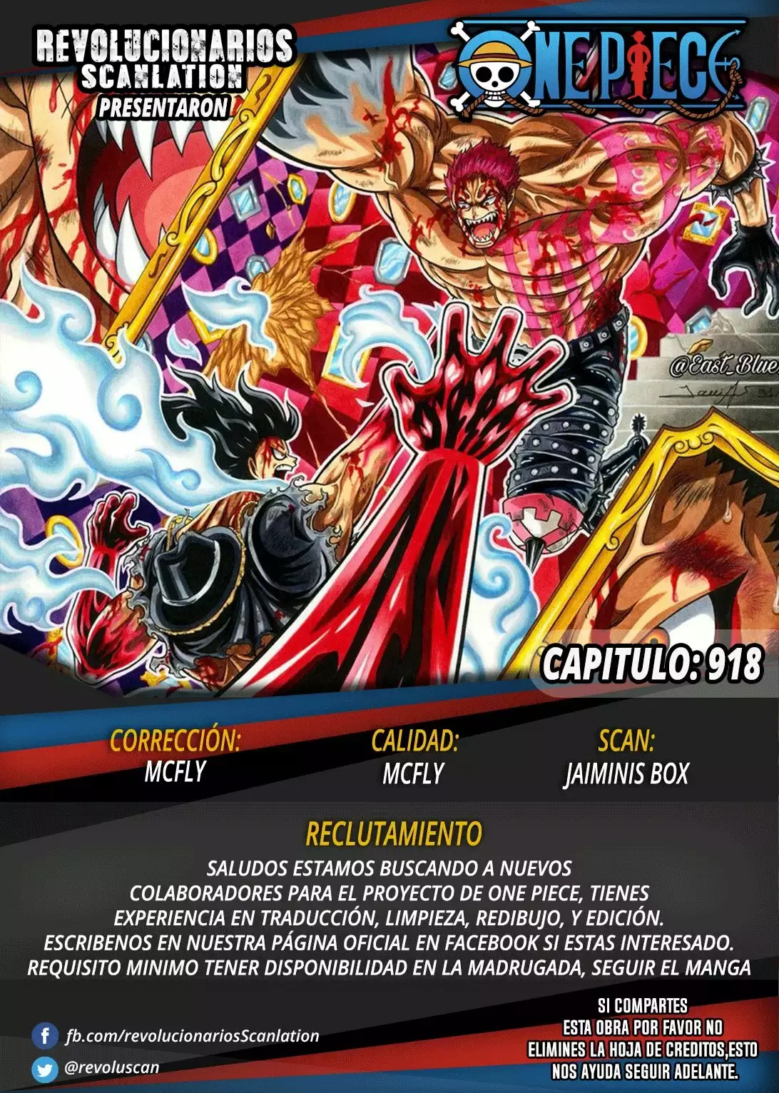 One Piece Capitulo 918: Luffy-taro regresa el favor página 18