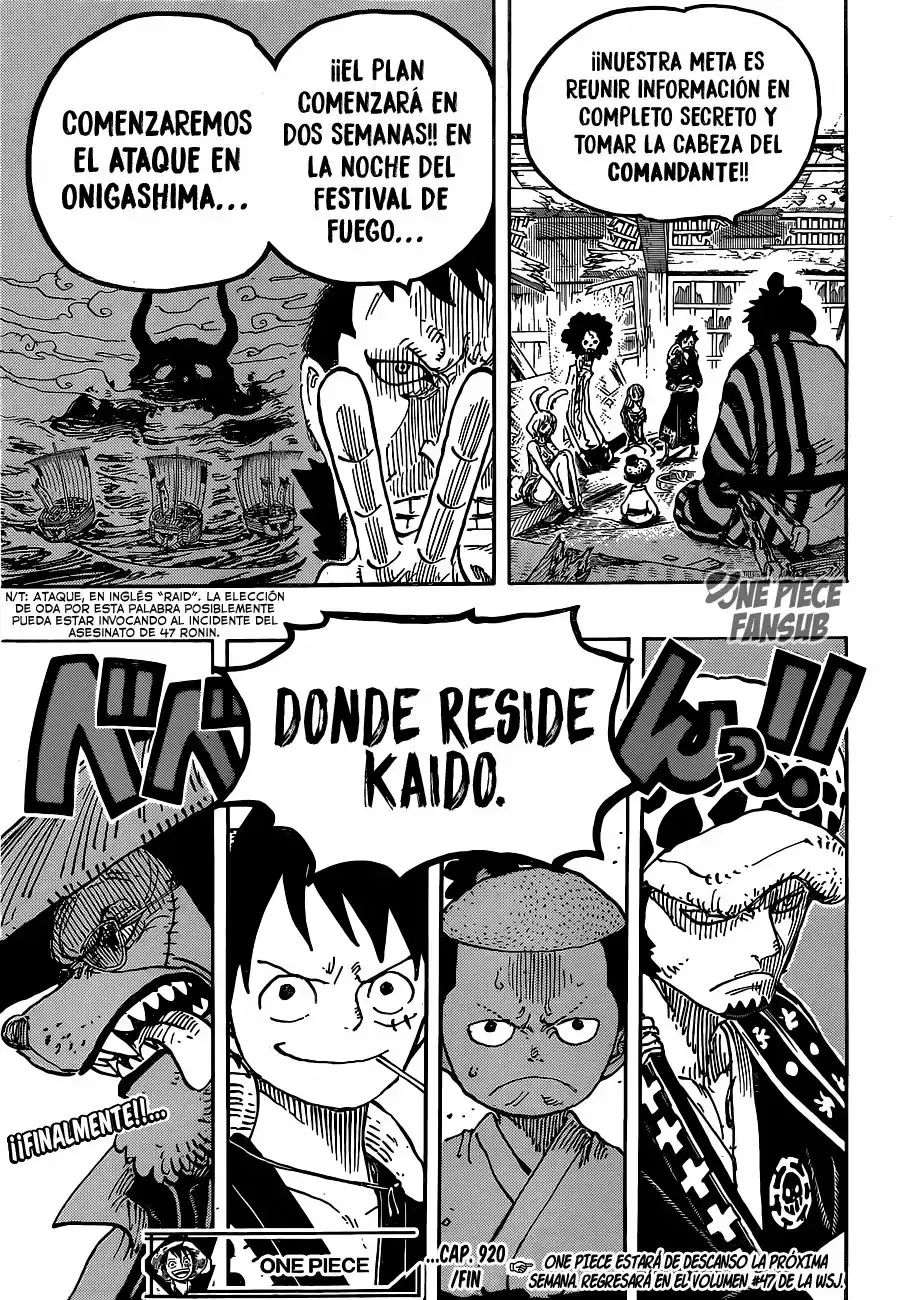 One Piece Capitulo 920: Yo amo a Oden página 17