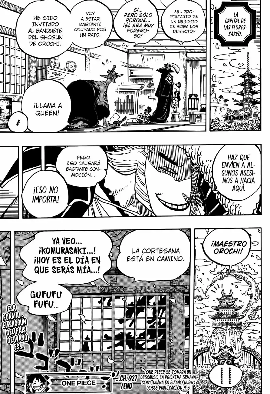 One Piece Capitulo 927: O-toko la Kamuru. página 16