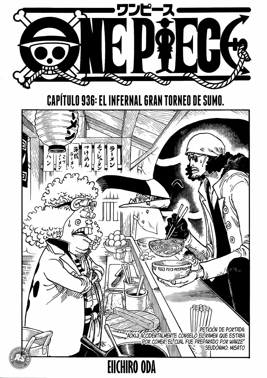 One Piece Capitulo 936: El gran torneo infernal de sumo. página 2