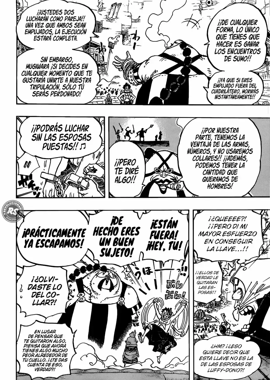 One Piece Capitulo 936: El gran torneo infernal de sumo. página 7