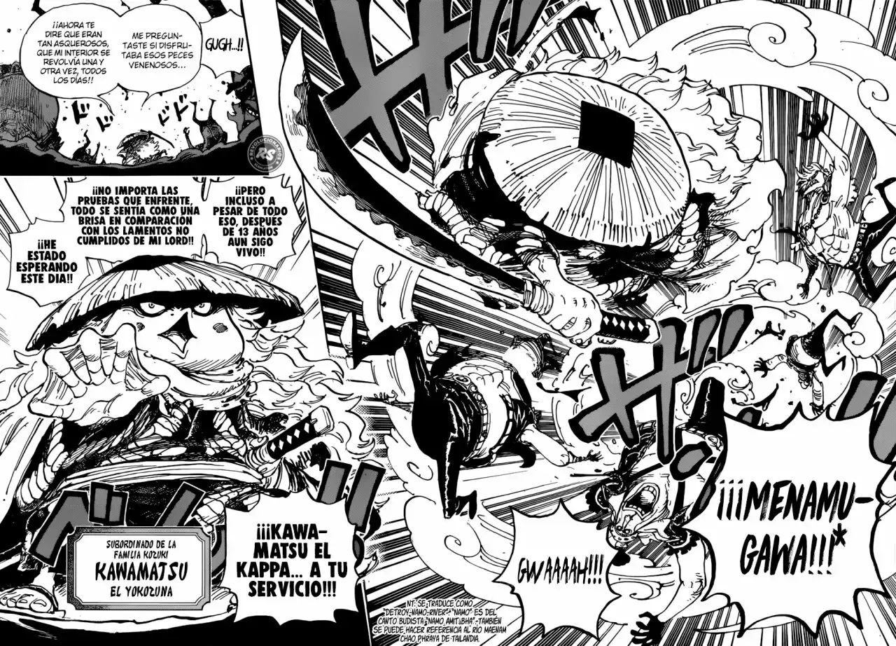 One Piece Capitulo 948: Kawamatsu El Kappa Entra en Escena. página 12