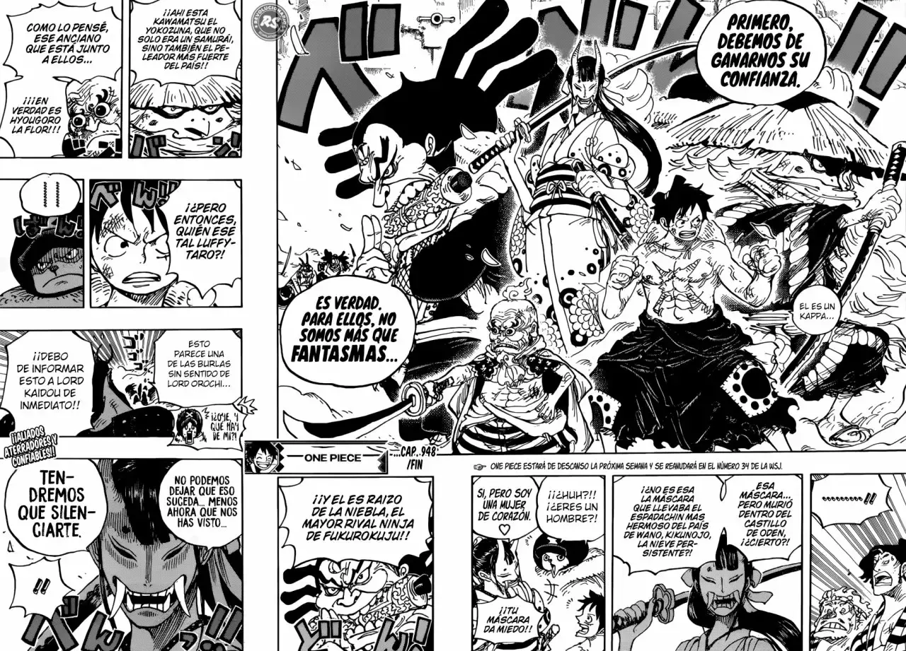 One Piece Capitulo 948: Kawamatsu El Kappa Entra en Escena. página 15