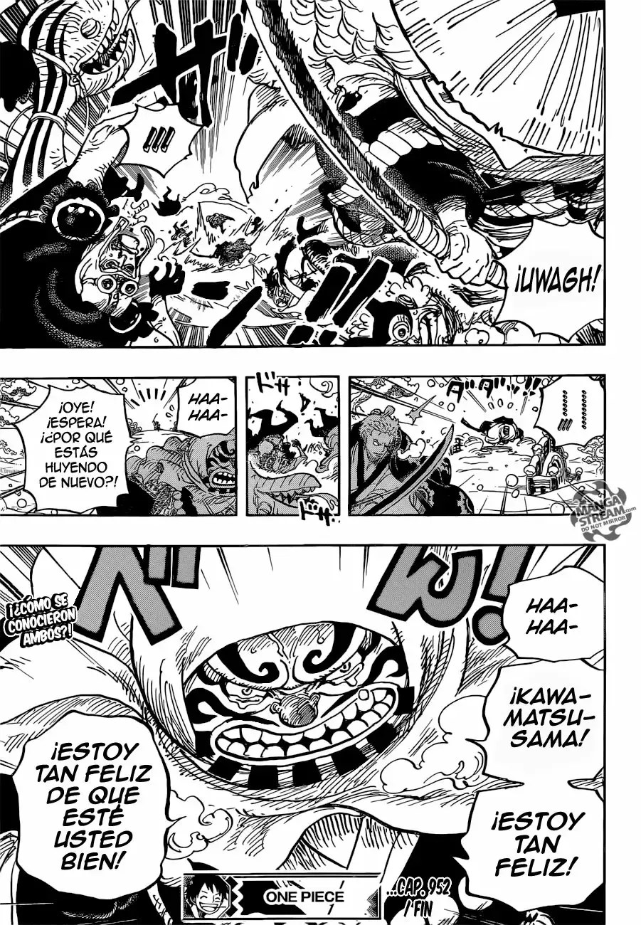 One Piece Capitulo 952: ¡HIYORI Y KAWAMATSU! página 18