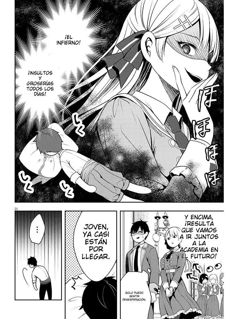 Ragna, el heredero de un noble de la frontera, es un reencarnado de Japón y este mundo es el mundo de un juego de citas que él conocía Capitulo 1 página 27