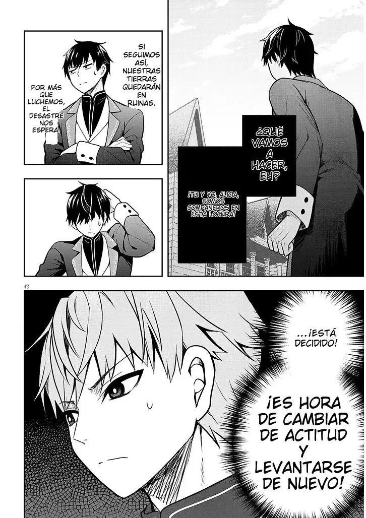 Ragna, el heredero de un noble de la frontera, es un reencarnado de Japón y este mundo es el mundo de un juego de citas que él conocía Capitulo 1 página 45