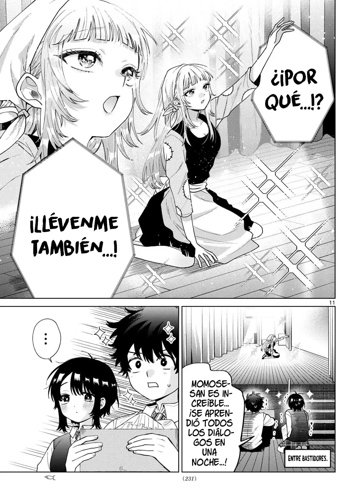 Momose Akira no Hatsukoi Hatan-chuu Capitulo 55: Alboroto arriba y abajo del escenario página 13