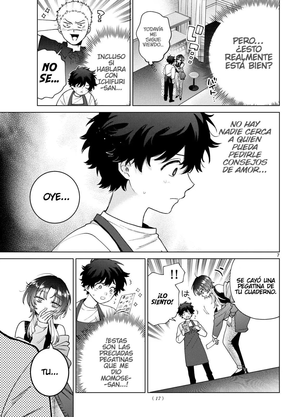 Momose Akira no Hatsukoi Hatan-chuu Capitulo 64: Conociendo el mundo adulto en un trabajo a medio tiempo. página 7