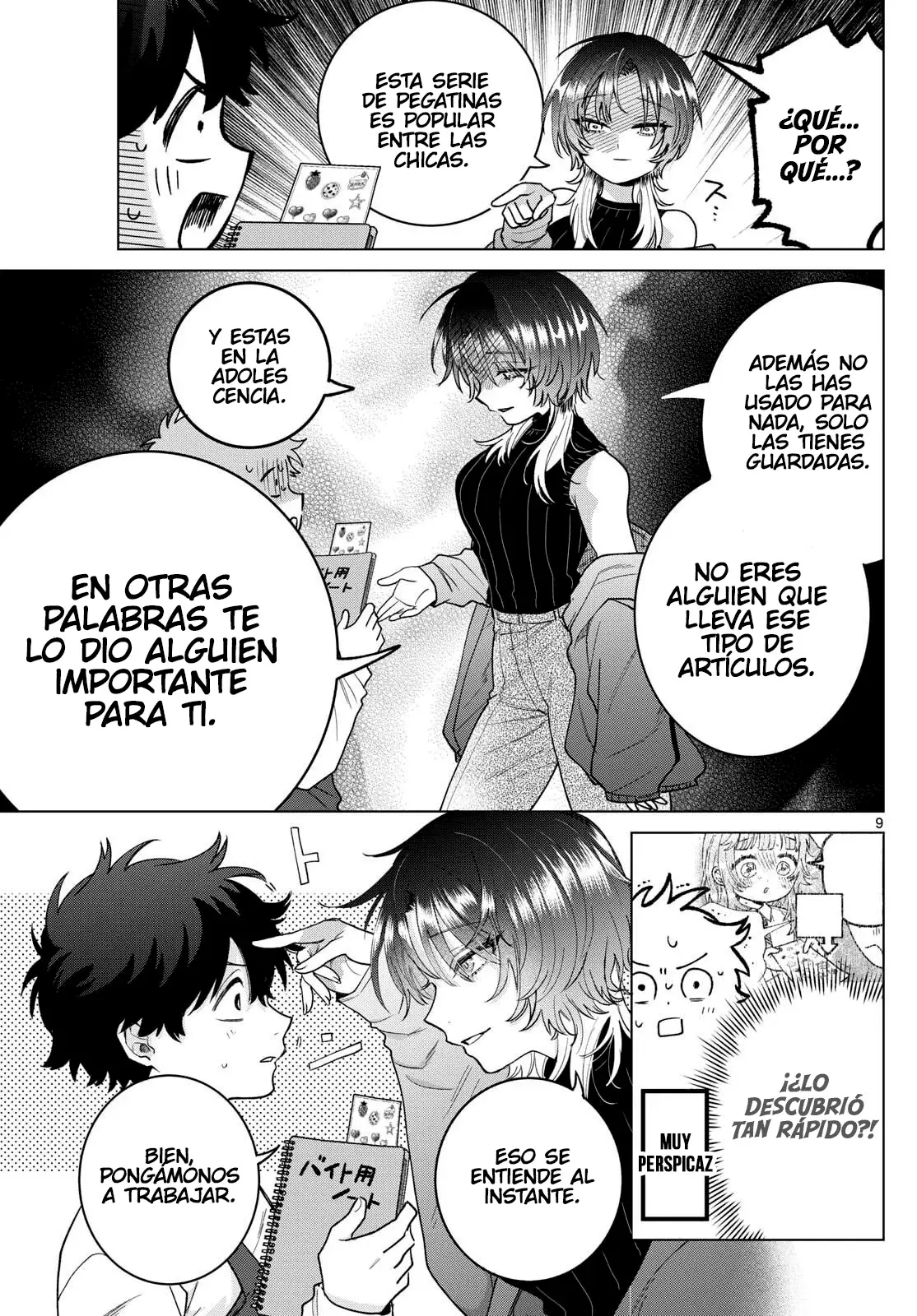 Momose Akira no Hatsukoi Hatan-chuu Capitulo 64: Conociendo el mundo adulto en un trabajo a medio tiempo. página 9