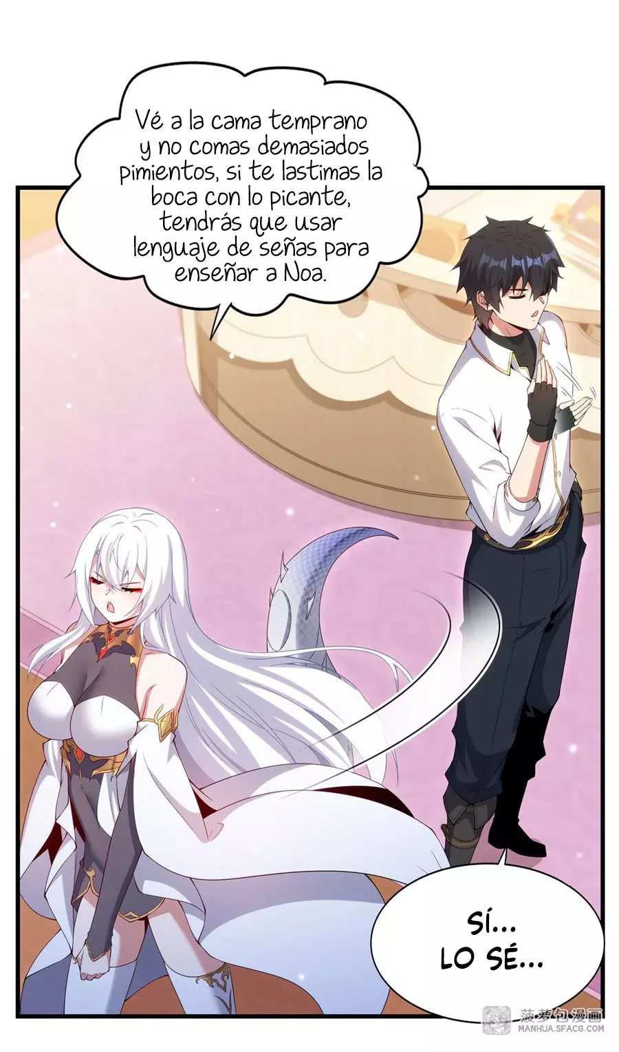 ¡Cállate, Dragón Malvado! Ya no quiero criar a un niño contigo Capitulo 13: Los sentimientos de hija. página 34