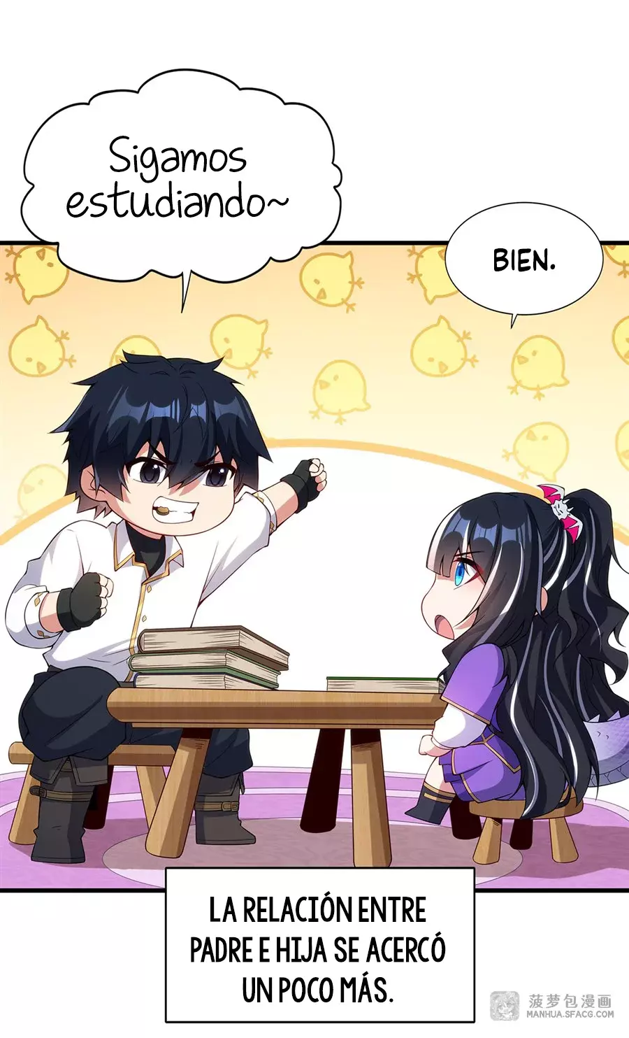 ¡Cállate, Dragón Malvado! Ya no quiero criar a un niño contigo Capitulo 13: Los sentimientos de hija. página 59