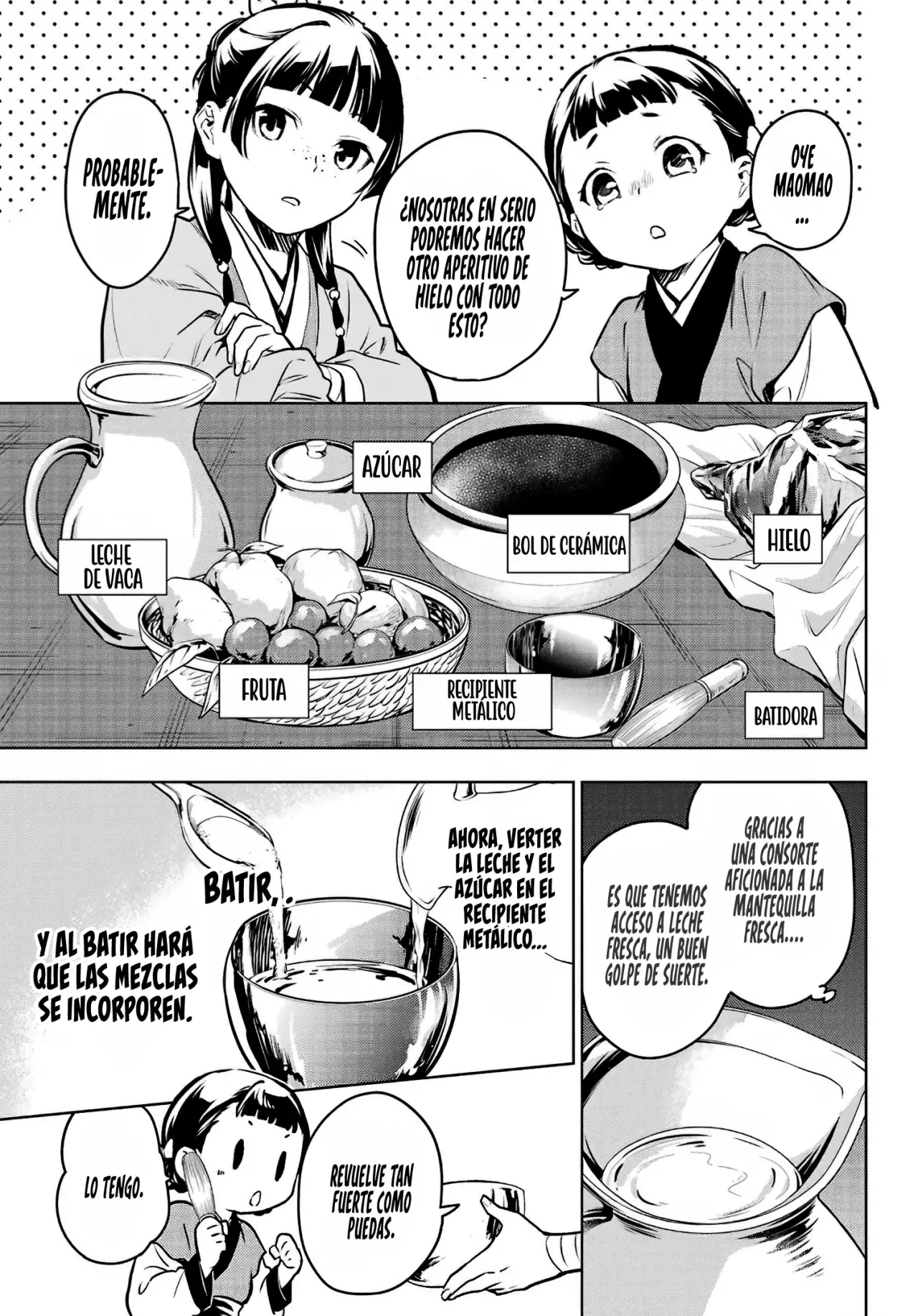 Kusuriya no Hitorigoto Capitulo 68: Los Rumoreados Eunucos y el Helado. página 40