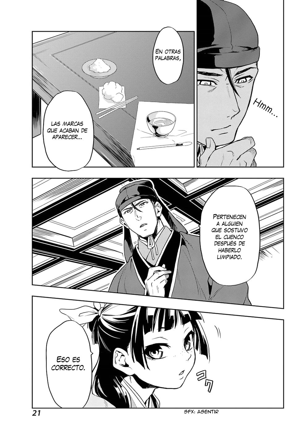 Kusuriya no Hitorigoto Capitulo 9: El razonamiento de Maomao página 16