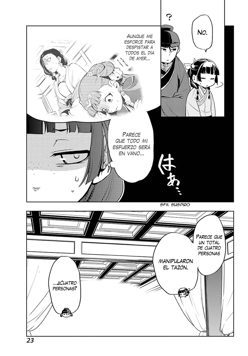 Kusuriya no Hitorigoto Capitulo 9: El razonamiento de Maomao página 18
