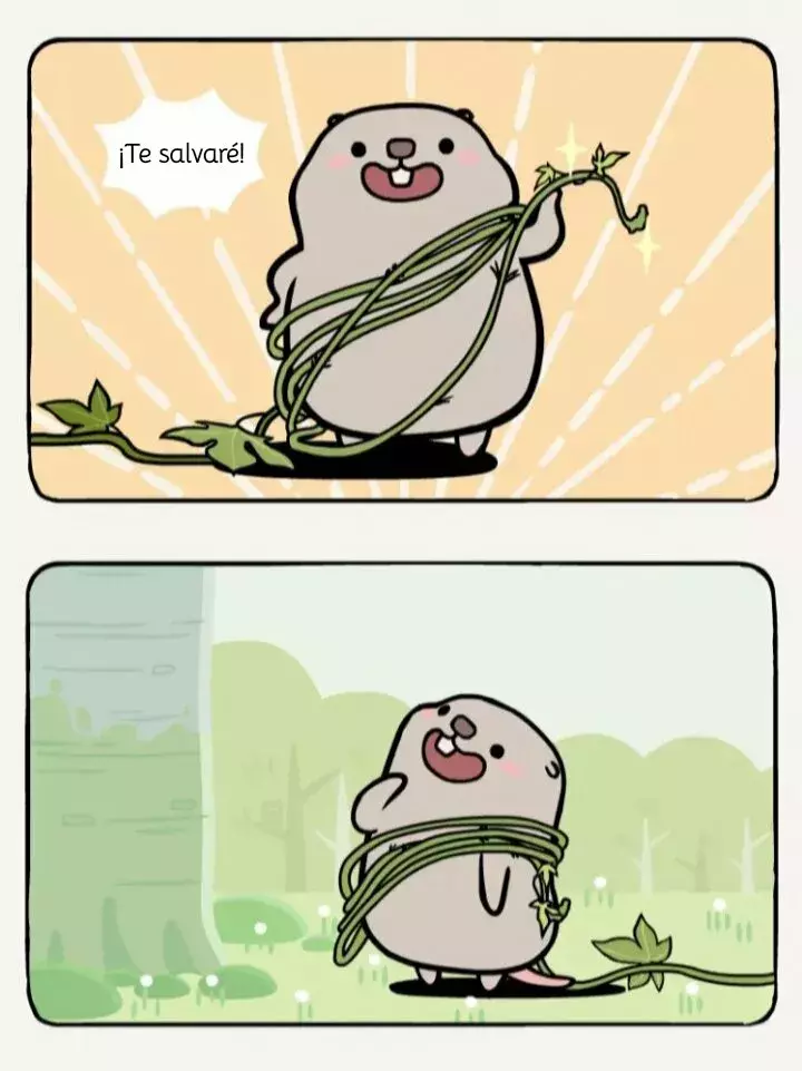 Compañeros de Bambú Capitulo 8: En el árbol página 7