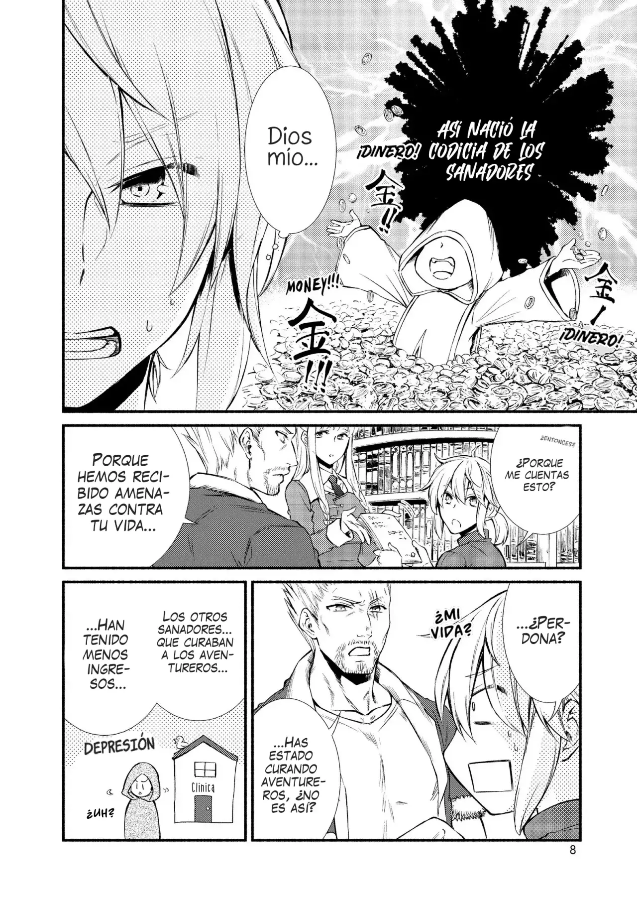 The Great Cleric Capitulo 11: Las oficinas de la mayor clínica de Merratoni. Llega Bottacullo página 9