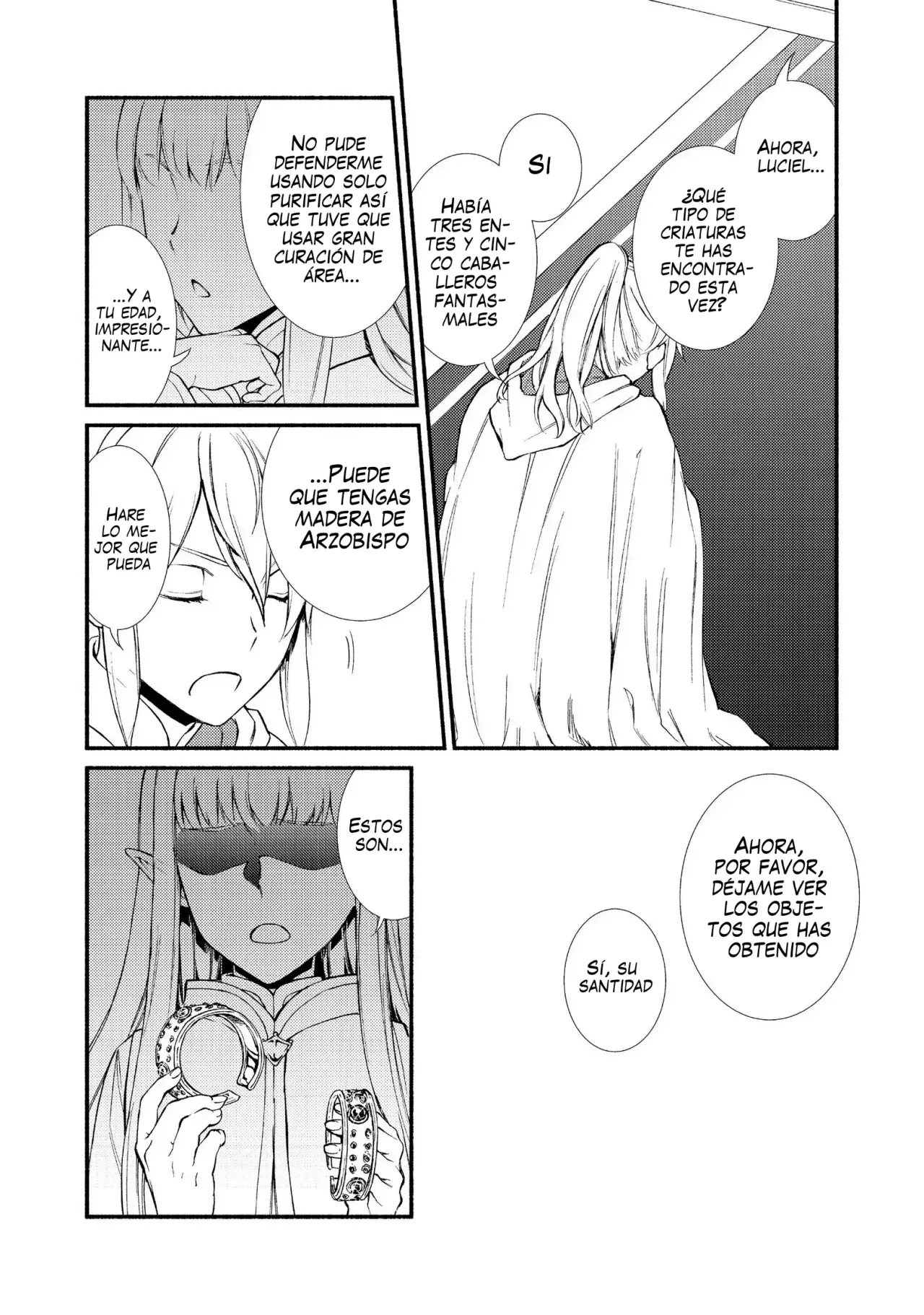 The Great Cleric Capitulo 27: ¿El resultado del entrenamiento? Pelea con el jefe del piso 30. Tercera audiencia con el Papa página 19