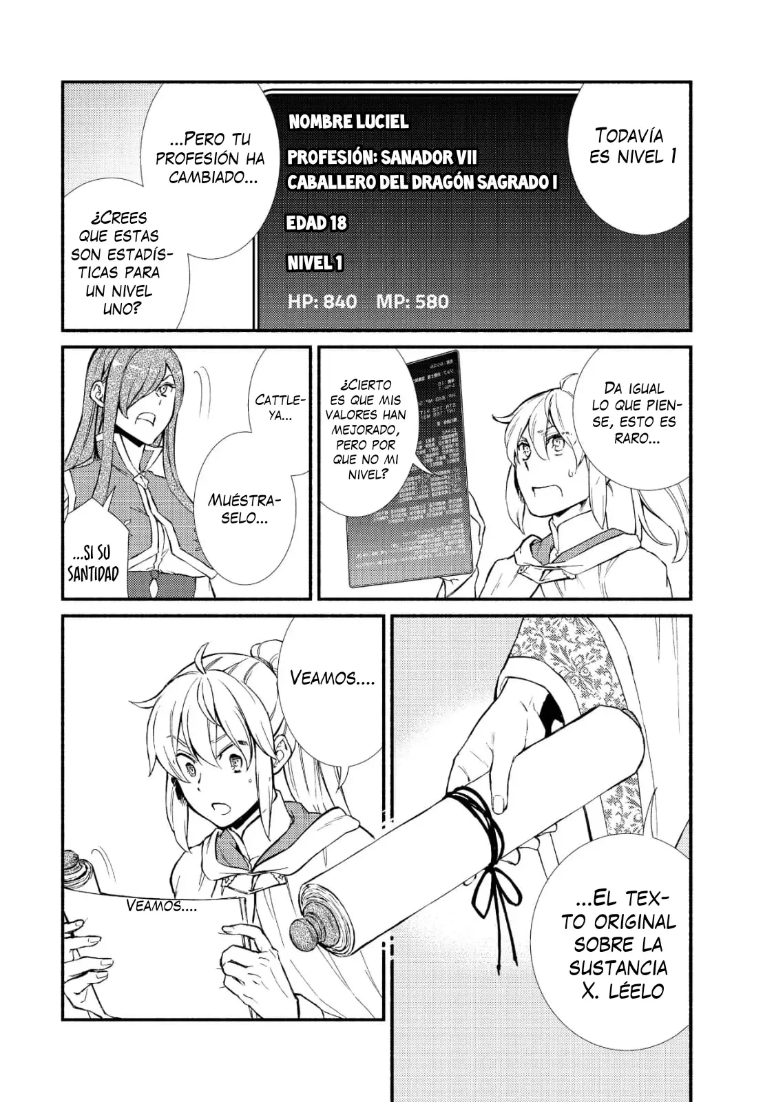 The Great Cleric Capitulo 34: Luciel se entera que no eran ilusiones: Sanador de rango S / Declaración del exorcista Luciel página 19