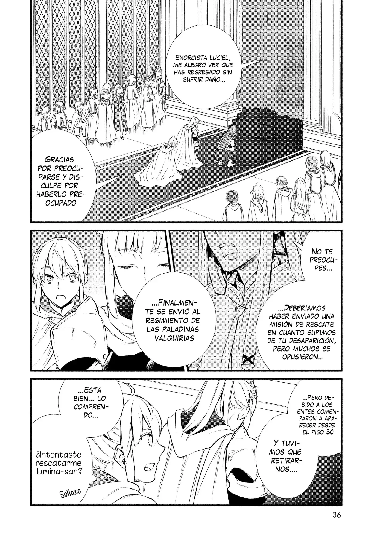 The Great Cleric Capitulo 34: Luciel se entera que no eran ilusiones: Sanador de rango S / Declaración del exorcista Luciel página 5