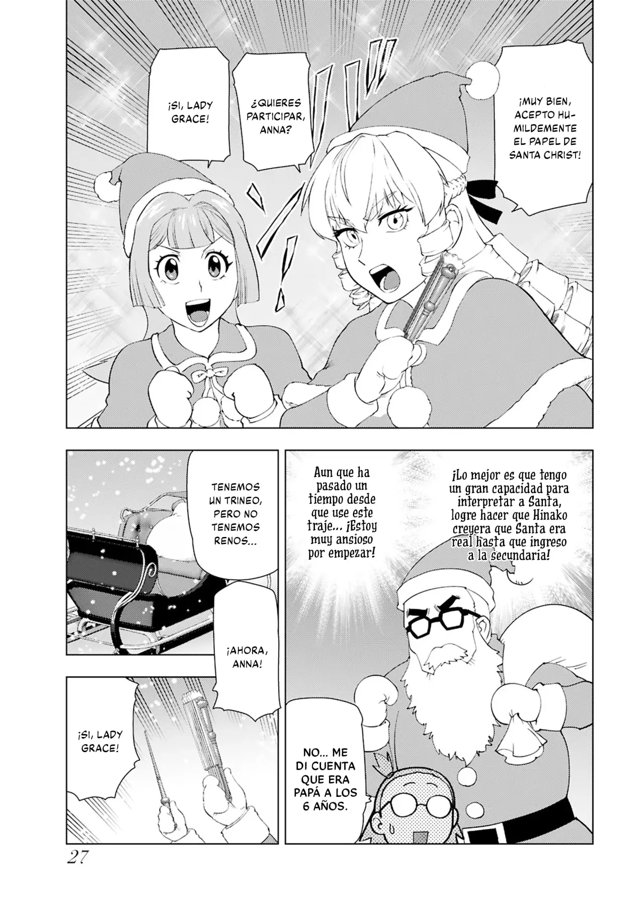 El hombre de mediana edad que reencarnó como la villana Capitulo 47: Regalo de Navidad (1° Parte) página 28