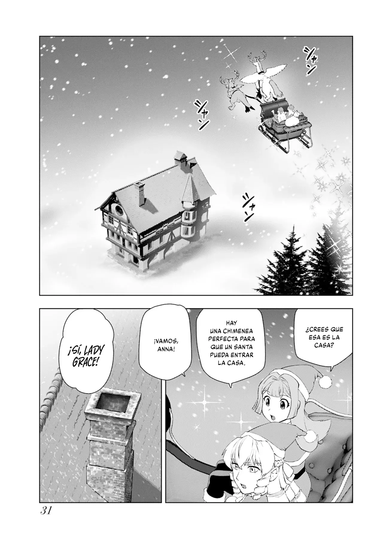 El hombre de mediana edad que reencarnó como la villana Capitulo 47: Regalo de Navidad (1° Parte) página 32