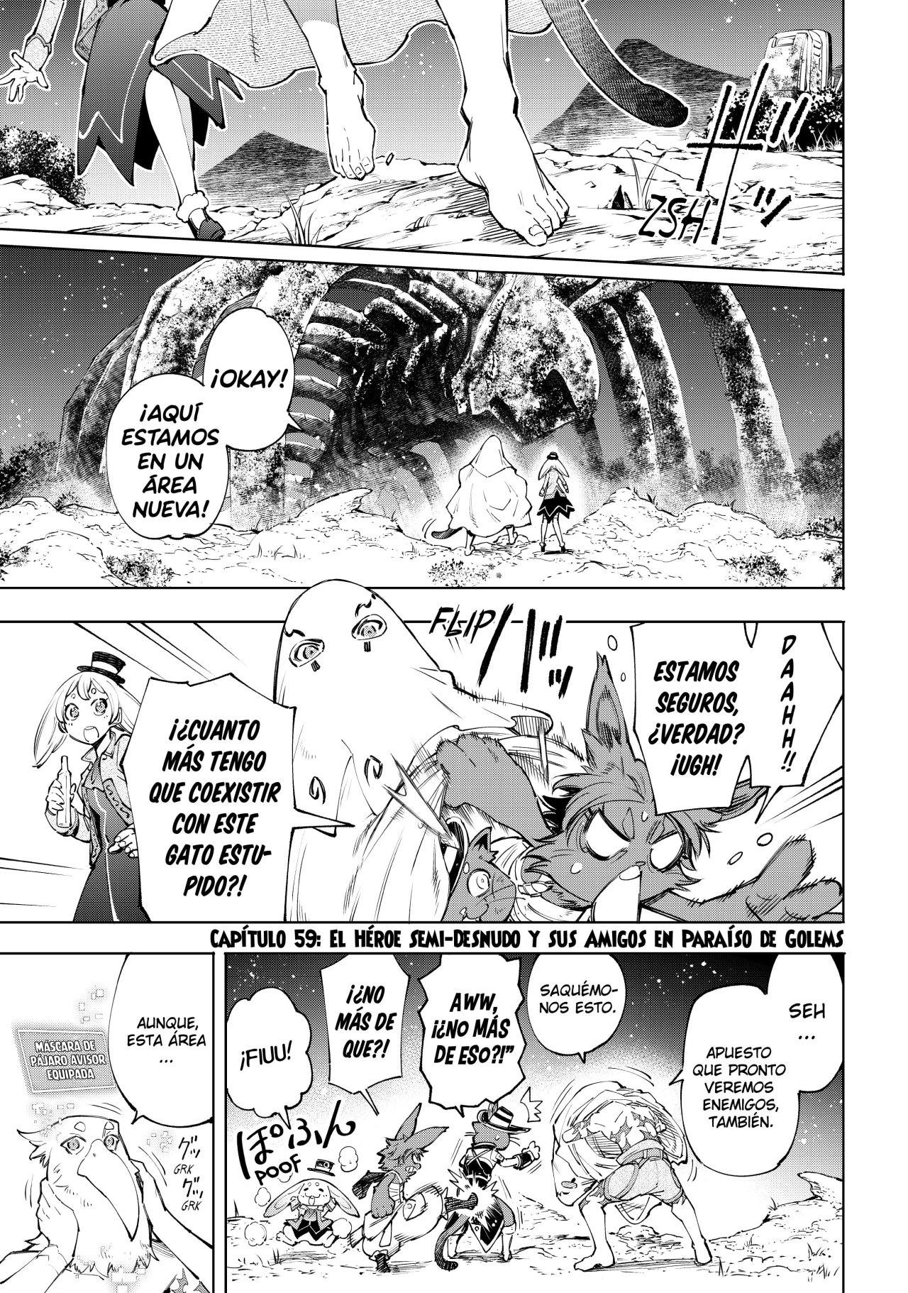 Shangri-La Frontier: Shitty Games Hunter Challenges Godly Game Capitulo 59: El Héroe Semi-Desnudo y Sus Amigos en El Paraíso de Golems página 3