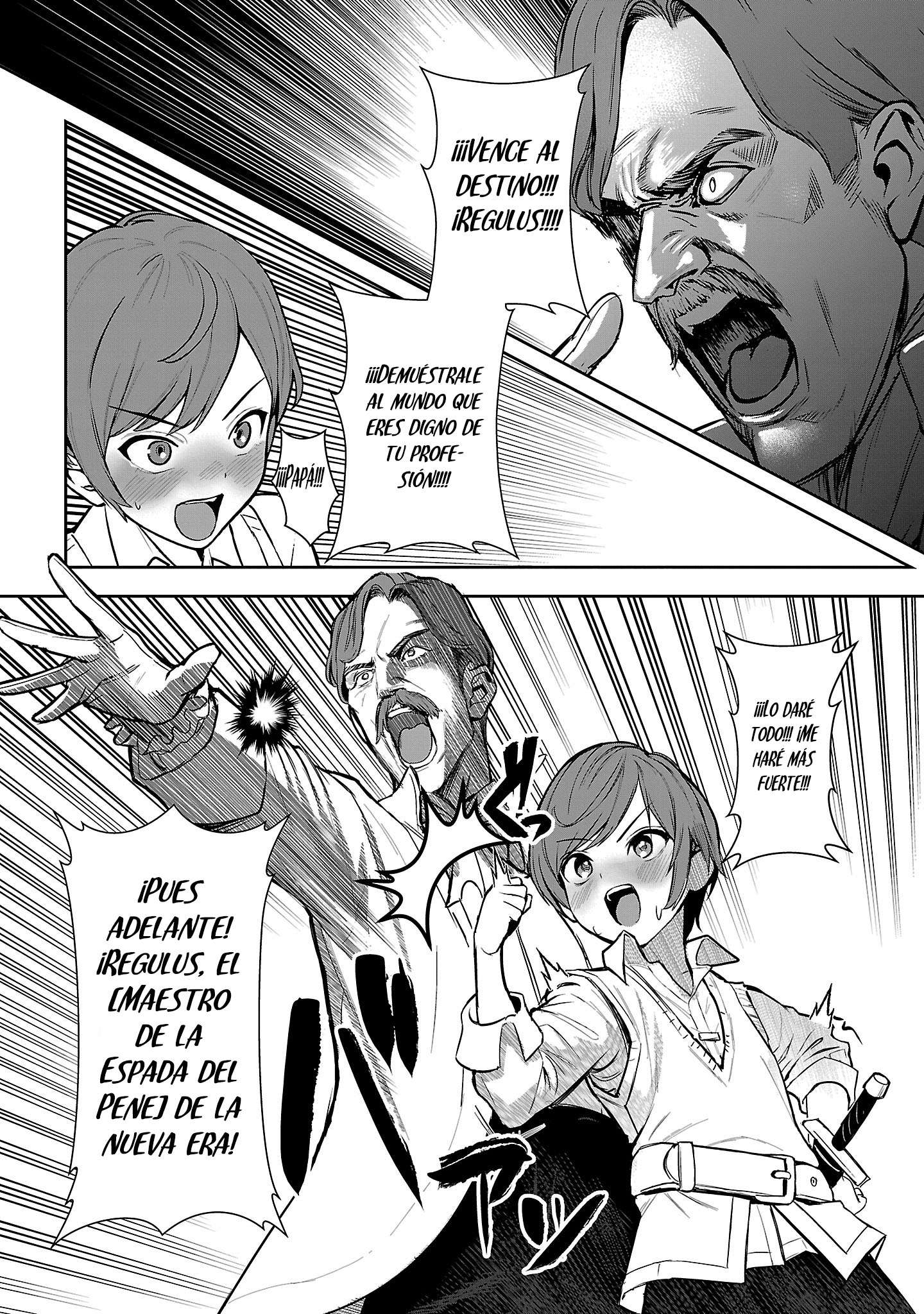 Mi papá es el 【Santo de la Espada】, mi mamá es la 【Diosa de la Espada】, y yo soy el 【Maestro de la espada del Pene】 Capitulo 1.2 página 13