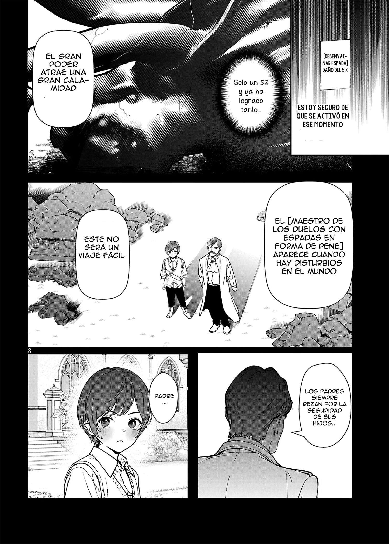 Mi papá es el 【Santo de la Espada】, mi mamá es la 【Diosa de la Espada】, y yo soy el 【Maestro de la espada del Pene】 Capitulo 2.1 página 10