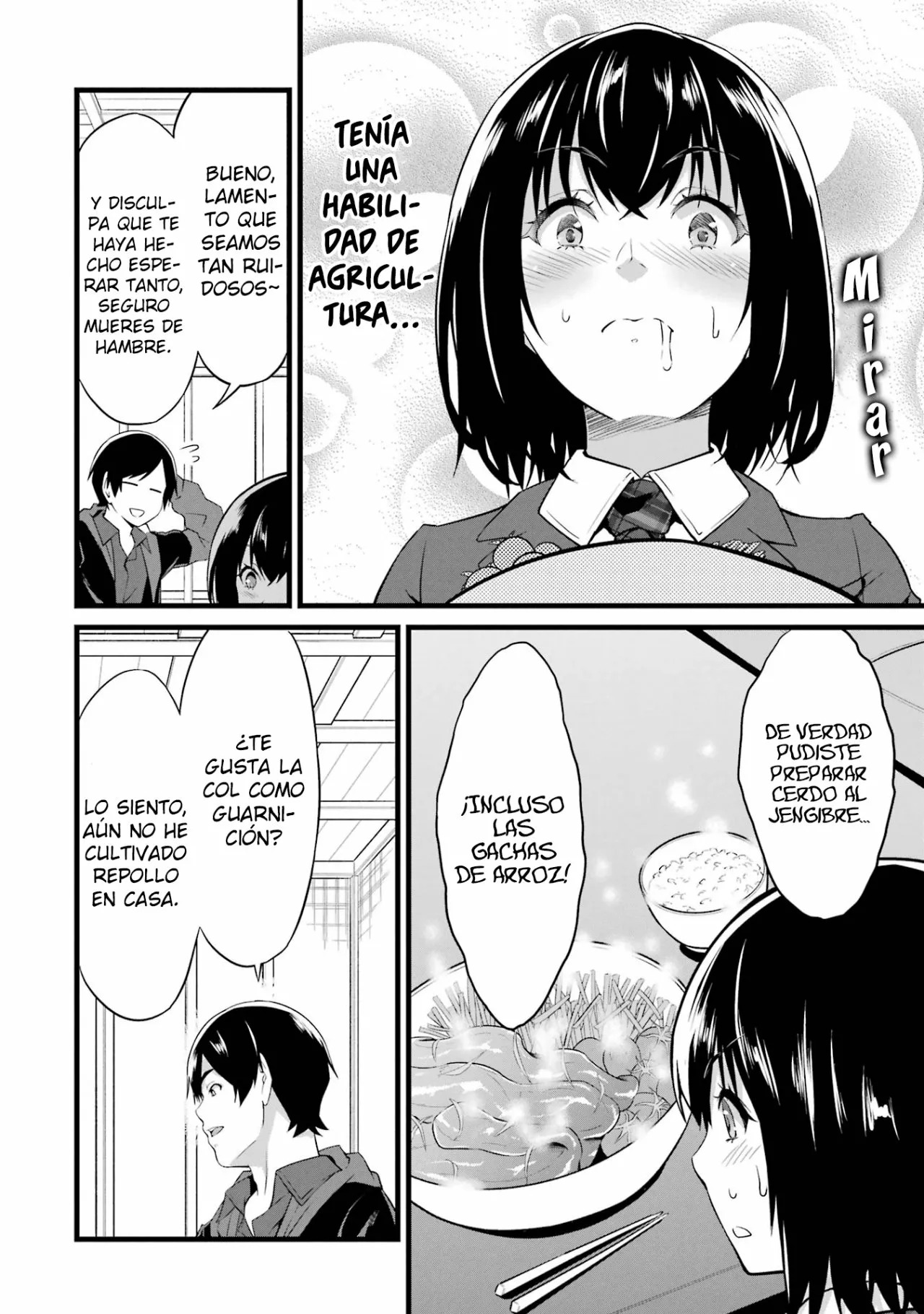 Yuru Fuwa Noka No Moji Bake Skill Capitulo 14: Cerdo al jengibre y la colegiala página 36