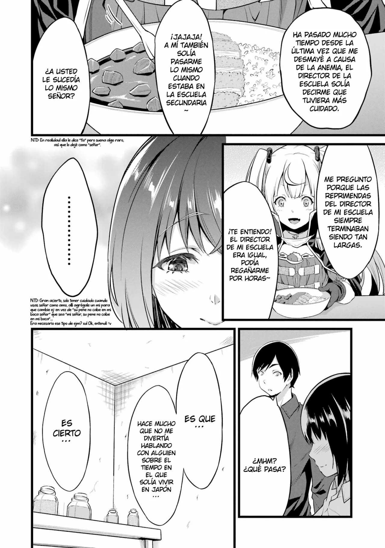 Yuru Fuwa Noka No Moji Bake Skill Capitulo 15: Curry, zanahorias y exterminio de bandidos página 8
