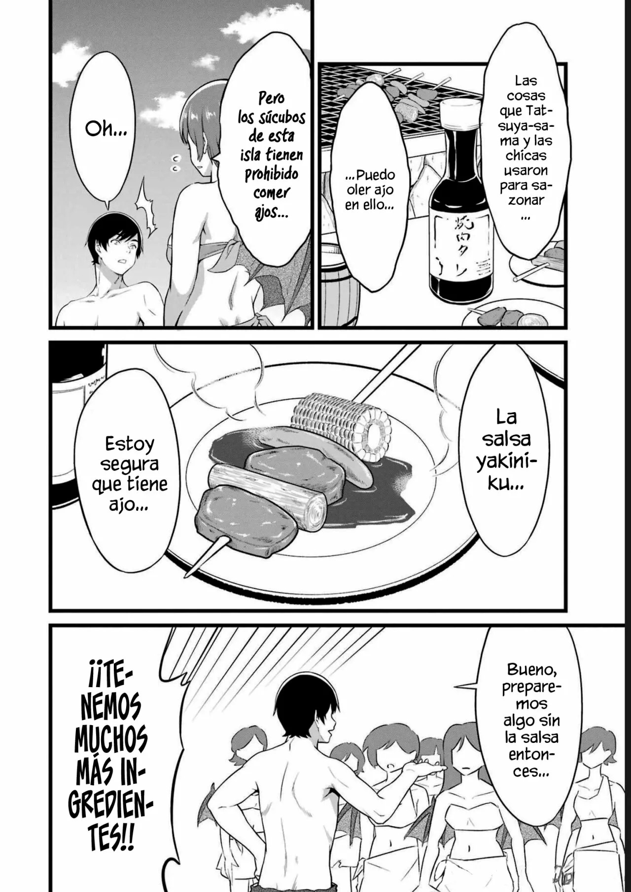 Yuru Fuwa Noka No Moji Bake Skill Capitulo 17: Barbacoa con la jefa súcubo página 38